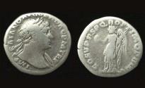 Ancient Coins - Trajan, Denarius, Victory Reverse