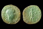 Ancient Coins - Gordian III, Sestertius, Emperor Reverse