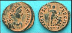 Ancient Coins - Theodosius I, Æ2, Virtus, Antioch Mint