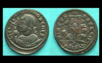 Ancient Coins - Licinius II, Siscia, Victory on Globe Portrait
