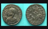 Ancient Coins - Licinius II, Siscia, Victory on Globe Portrait, Rare Exergue