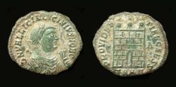 Ancient Coins - Licinius II, Heraclea, Silvered Campgate, Wearing Imperial Mantle