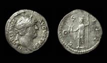 Ancient Coins - Hadrian, Denarius, Roma Standing reverse, Scarce!