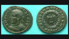 Ancient Coins - Licinius II, Thessalonica, Five Year Votive Issue, with Star on Wreath