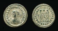 Ancient Coins - Licinius II, Heraclea, Silvered Campgate, Wearing Imperial Mantle, Small Bust type