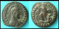 Ancient Coins - Theodosius I, Æ2, Roman Glory reverse, Thessalonica Mint