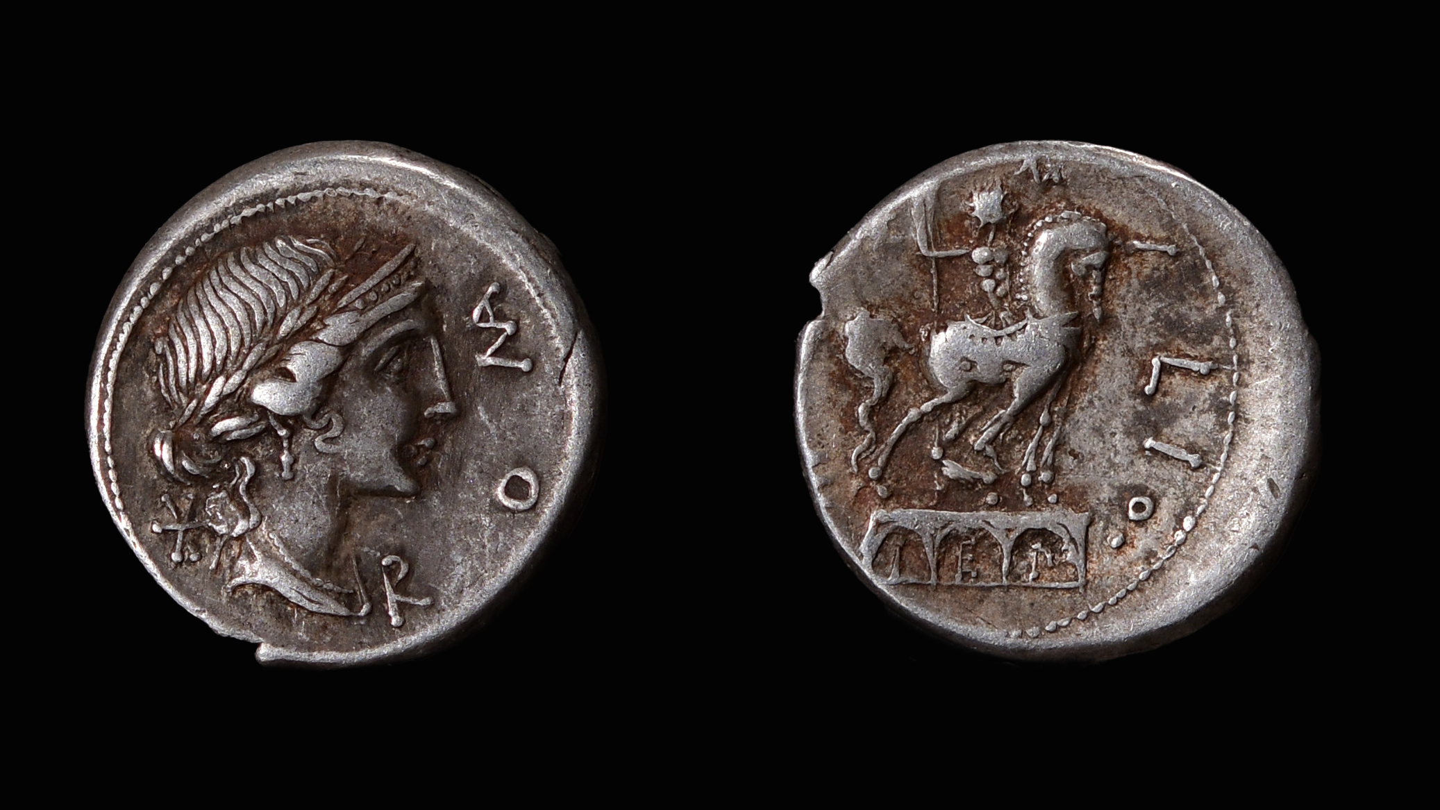 Man Aemilius Lepidus Ar. denarius | Roman Republican Coins