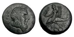 Ancient Coins - 245-217 BC. CALABRIA, BRUNDISIUM, ITALY. AE SEXTANS. 19.64G