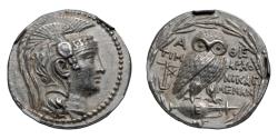Ancient Coins - ATTICA, Athens. Circa 165-42 BC. AR Tetradrachm (29mm, 16.85 g, 11h)