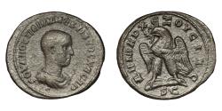 Ancient Coins - Hostilian. 251 AD. Antioch, Roman Empire. Bi-Tetradrachm. 26mm, 12.64g.