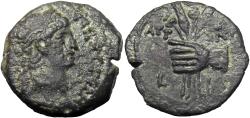 Ancient Coins - Claudius (41-54 AD). AE Diobol . Alexandria, Egypt, 50-51 AD