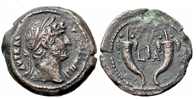 EGYPT, Alexandria. Hadrian. AD 117-138. Æ Obol . Dated RY 11 | Greek Coins