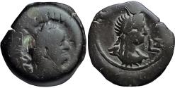Ancient Coins - EGYPT, Alexandria. Vespasian. AD 69-79. Æ Diobol (26.5mm, 11.39 g, 12h). Dated RY 5 (AD 72/73).Rare