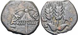 Ancient Coins - HERODIAN KINGS of JUDAEA. Agrippa I. 37-44 CE. Æ Prutah