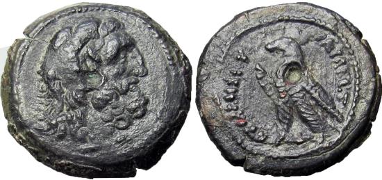 PTOLEMAIC KINGS of EGYPT. Ptolemy V Epiphanes.obol . 204-180 BC. Æ