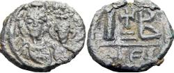 Ancient Coins - Heraclius, with Heraclius Constantine. 610-641. Æ . Alexandria mint. Struck 613-618