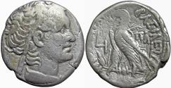 Ancient Coins - PTOLEMAIC EGYPT. Kleopatra VII Thea, 51-30 B.C. AR Tetradrachm, Alexandreia Mint, Dated RY 10 (43/2 B.C.).