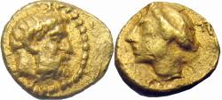 Ancient Coins - Kyrene, Kyrenaika.Obol , 310-308.Gold.nymph.