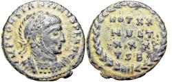 Ancient Coins - Constantinus I AE Nummus, Thessalonica Constantinus I 'the Great' (306-337 AD). Silvered AE Nummus