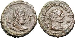 Ancient Coins - EGYPT, Alexandria. Galerius. As Caesar, AD 293-305. Potin Tetradrachm ,Extremely Rare.