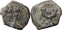 Ancient Coins - NABATAEA. Malichos with Shaqilat.Æ
