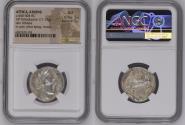 Ancient Coins - ATTICA, ATHENS AR Tetradrachm c.440-404 BC NGC AU Strike: 5/5 Surface: 5/5