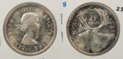 World Coins - CANADA: 1953 w/strap QEII 25 Cents