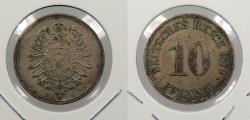 World Coins - GERMANY Empire 1876-H 10 Pfennig