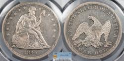 Us Coins - 1846 Seated Liberty 1 Dollar (Silver) PCGS VF-35