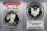 Us Coins - 1986-S Proof Silver Eagle 1 Dollar (Silver) PCGS PR-70 DCAM