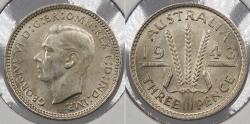 World Coins - AUSTRALIA: 1943(m) 3 Pence
