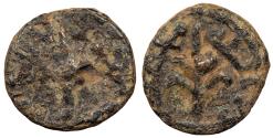 World Coins - Umayyad Caliphate Palestine Anonymous ca. AH65-132 (684-749 A.D.) Fals Filastin/al-Urdunn (Palestine) mint Fine