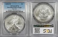 Us Coins - 2008-W Burnished Silver Eagle 1 Dollar (Silver) Unc Set PCGS SP-70