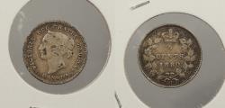 World Coins - CANADA: 1880-H Victoria 5 Cents