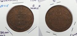 World Coins - GUERNSEY: 1864 8 Doubles