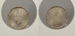 World Coins - MALAYA: 1945 George VI 5 Cents