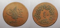 World Coins - TURKEY: Ottoman Empire AH 1255 Yr 21 (1859) 40 Para