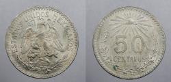 World Coins - MEXICO: 1945 50 Centavos