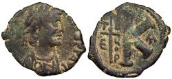 Ancient Coins - Justinian I 527-565 A.D. Half Follis (20 Nummi) Antioch Mint Fine