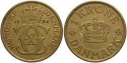 World Coins - DENMARK 1936 1 Krone