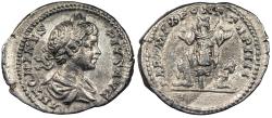 Ancient Coins - Caracalla 198-217 A.D. Denarius Rome Mint Near EF