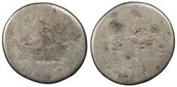 Ancient Coins - Marc Antony 32-31 B.C. Denarius Military Mint moving with Marc Antony (Patrae?) Poor