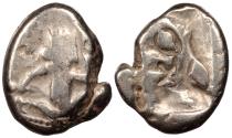 Ancient Coins - Achaemenid Kings Time of Artaxerxes I to Darius II ca. 450-420 B.C. Siglos Fine
