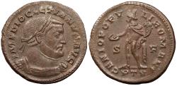Ancient Coins - Diocletian 284-305 A.D. Follis Trier Mint Good VF