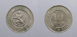 World Coins - BELGIUM: 1864 10 Centimes