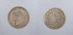 World Coins - CANADA: Newfoundland 1890 Victoria 10 Cents