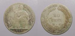 World Coins - FRENCH INDO-CHINA: 1924-A 20 Centimes