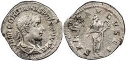 Ancient Coins - Gordian III 238-244 A.D. Denarius Rome mint Good VF