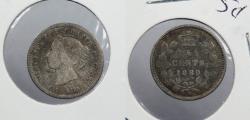World Coins - CANADA: 1880-H Victoria 5 Cents