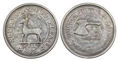 Us Coins - Comstock Trading Company ND (Ca. 1980) AR Design based on 1737 Higley copper 3 pence One Ounce .999 Silver Round AU